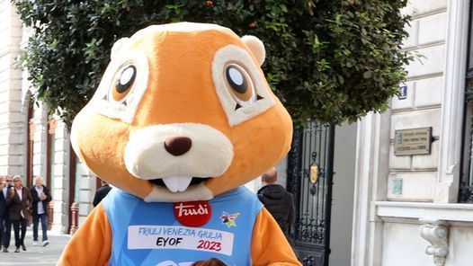 Marmota Kugy, mascota Festivalului Olimpic al Tineretului European Friuli Venezia Giulia 2023 