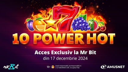 Mr Bit lansează slotul 10 Power Hot de la Amusnet în exclusivitate în România