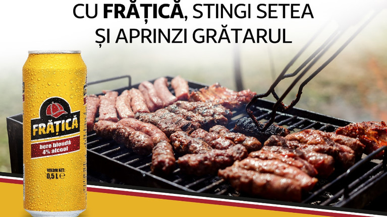 Nu e derby, dar e sărbătoare: de 1 Mai, berea Frăţică, disponibilă exclusiv în magazinele Auchan, face spectacol la grătar