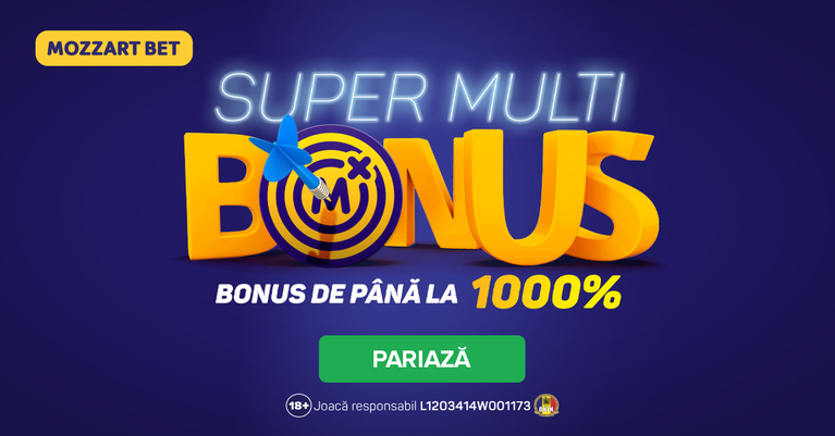 Super Multi Bonus Mozzart: Până la 1000% Bonus la Pariurile Tale Multiple!