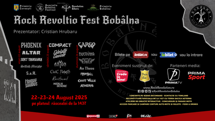 Festivalul ”Rock Revolution” revine la Bobâlna în 2025
