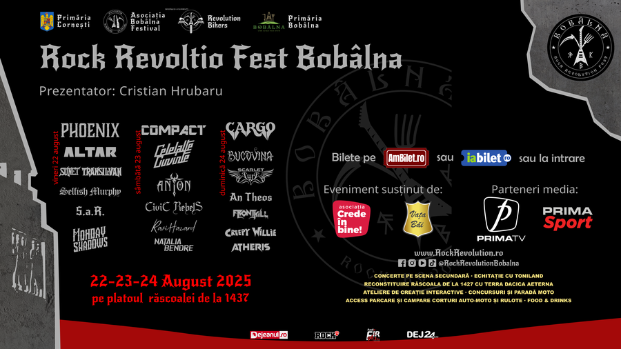 Festivalul ”Rock Revolution” revine la Bobâlna în 2025

