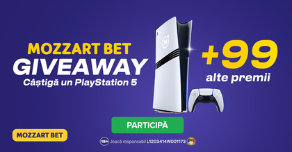 Cel mai tare giveaway al verii este aici! Mozzart Bet îţi poate aduce un PS5 Slim şi alte 99 de super premii! 