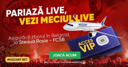 “Războiul Stelelor” se joacă pe Marakana! Experienţă VIP la meciul Steaua Roşie – FCSB, cu Mozzart Bet!