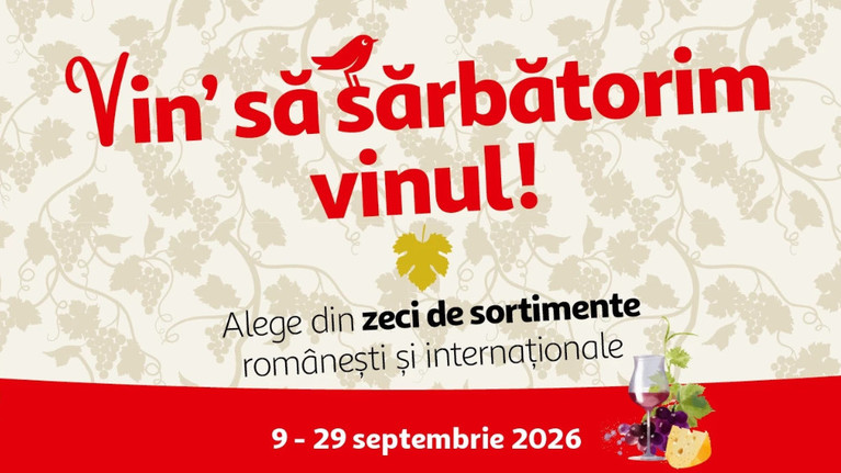 Târgul de Vinuri Auchan: selecţie variată de vinuri şi oferte speciale până pe 29 septembrie 