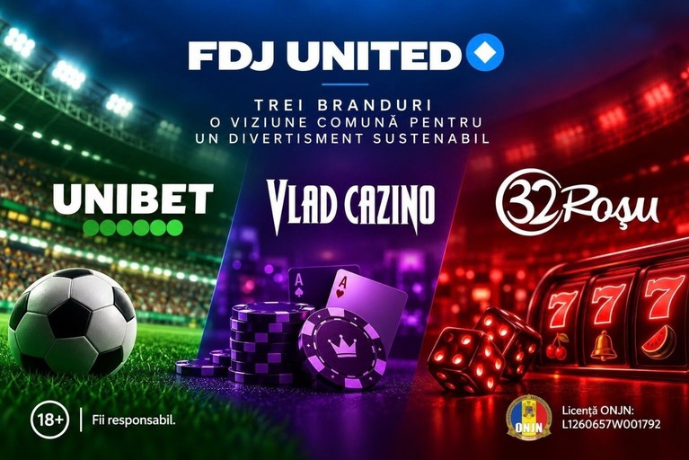 FDJ UNITED îşi consolidează prezenţa pe piaţa din România cu o nouă licenţă ONJN: Unibet, Vlad Cazino şi 32Roşu continuă încă 10 ani
