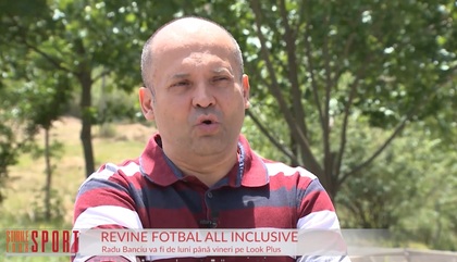 Fotbal All Inclusive: comentezi subiectele zilei cu Radu Banciu, zi de zi, de luni până vineri, de la 17:00, pe LOOK SPORT+ şi www.primaplay.ro