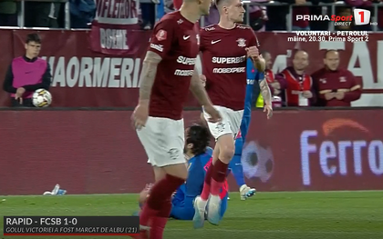 VIDEO EXCLUSIV ǀ Opinie cu privire la un moment tensionat din Rapid - FCSB. ”Era jumătate roşu!”