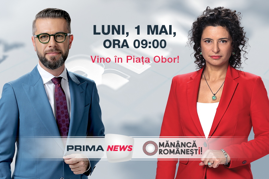 SusŢinem România - Mănâncă româneşti! Studioul Prima News se mută în Piaţa Obor, pe 1 mai

