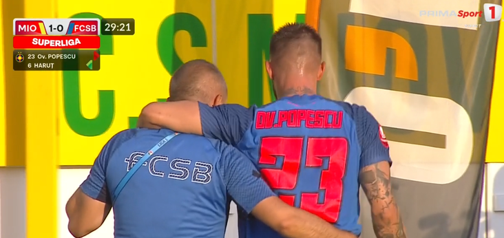 VIDEO ǀ Veste proastă pentru Dică! Ovidiu Popescu a ieşit accidentat, în prima repriză a meciului cu CS Mioveni