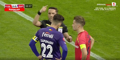 VIDEO | Derby-ul FCSB - Rapid, întrerupt de Sebastian Colţescu în minutul 32!
