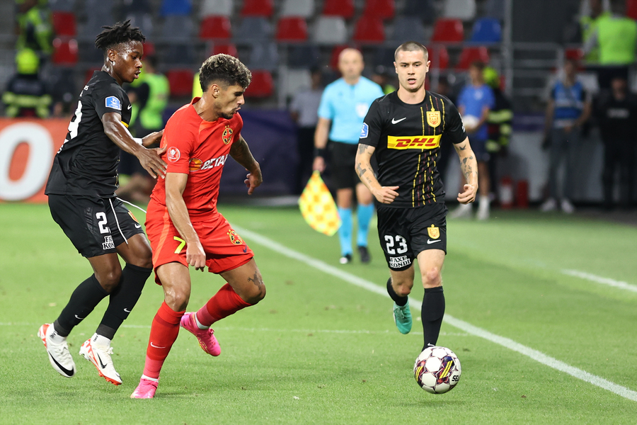 Remiză albă în FCSB - Nordsjaelland, deşi ”roş-albaştrii” au evoluat peste 30 de minute în superioritate numerică! Vicecampioana, salvată de bară în minutul 90 +2 