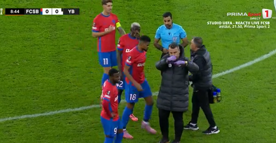 VIDEO | Veşti proaste pentru FCSB! Accidentare în minutul 10 cu Young Boys Berna. A fost nevoie de schimbare