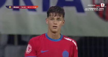 VIDEO | La 16 ani, Andrei Dăncuş a bifat primul meci ca titular la FCSB. ”Mă bucur că am primit această oportunitate”