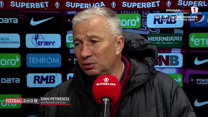 VIDEO ǀ Nemulţumirea lui Dan Petrescu după egalul cu FCSB: ”E a treia oară când conducem şi nu câştigăm!”. Palmă pentru Florinel Coman: ”Faza a fost din nimic!”