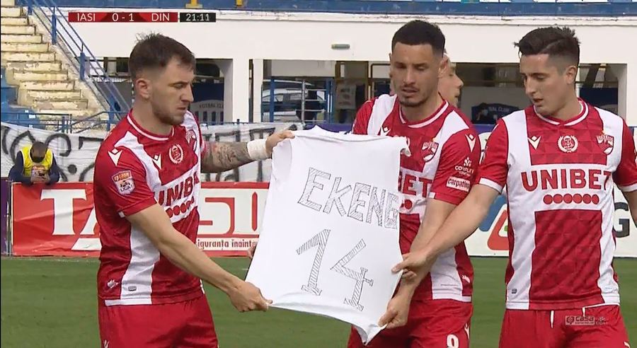 VIDEO | 'Câinii roşii', cu gândul la Ekeng! Momentul special al lui Sorescu după reuşita de la Iaşi