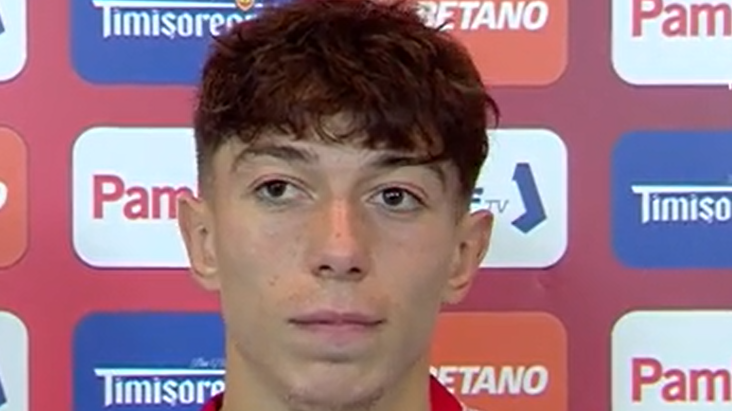 VIDEO | Tânărul Amzar, omul meciului cu FCU Craiova. ”Nu i-am lăsat să joace şi a venit şi golul”