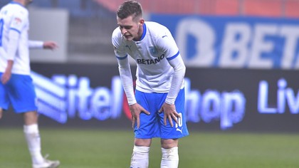 VIDEO | Cicâldău, înger şi demon! Ratare incredibilă în prima repriză a meciului Craiova - Hermannstadt! Mingea a lovit ambele bare