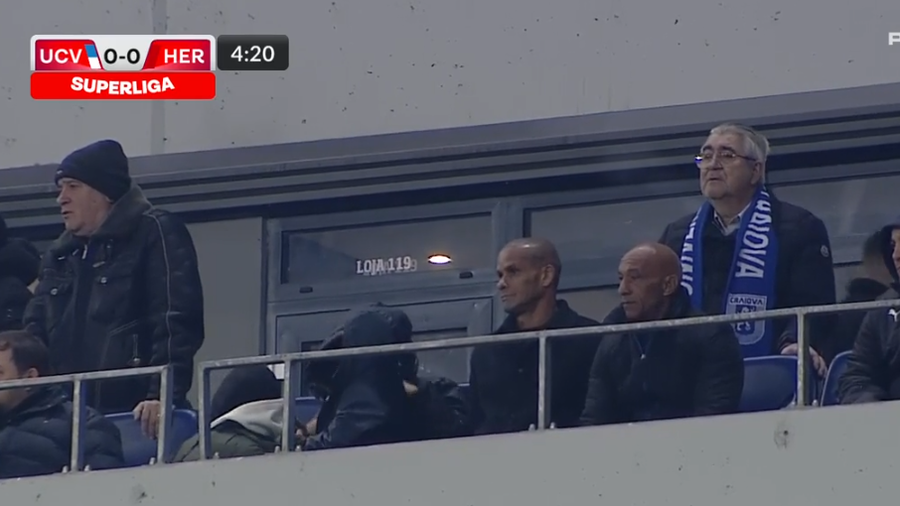 VIDEO ǀ Ce susţinere are Universitatea Craiova! Un campion mondial, surprins în tribunele arenei ”Ion Omblemenco”