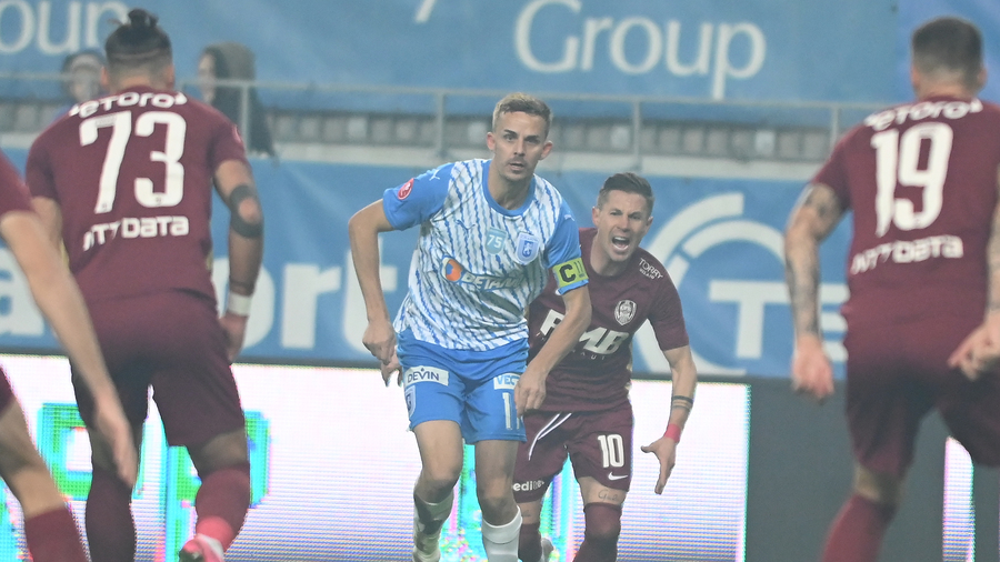 VIDEO ǀ Universitatea Craiova - CFR Cluj 1-0. Oltenii au dat lovitura în minutul 90