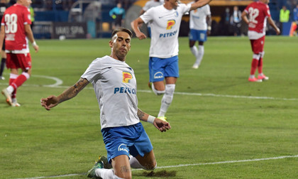 Jefte Betancor, explozie de bucurie, după golul de generic marcat lui Dinamo. ”Hagi este un idol aici, dar şi pentru mine. Este un antrenor de top”