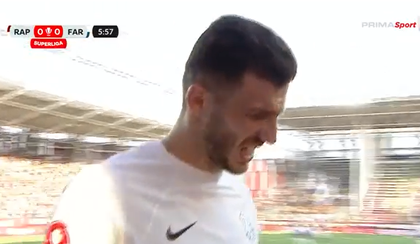 VIDEO ǀ Emoţii pentru Hagi! Popescu a ieşit accidentat în startul partidei cu Rapid