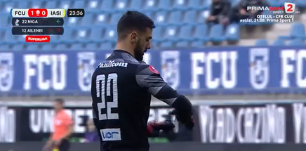VIDEO | Toma Niga, fostul portar de la FCSB, a revenit în Superliga! A intrat pe teren din postura de rezervă