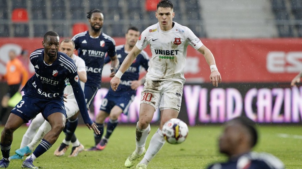 U Cluj - FC Hermannstadt 1-0. Gazdele deschid scorul pe final de meci