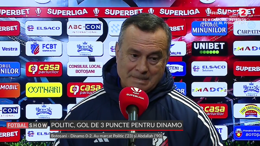 Antrenorul lui FC Botoşani, la pământ după ce moldovenii nu au câştigat nici cu Dinamo: ”Suntem prăbuşiţi complet. Parcă joacă fiecare pentru el!” | VIDEO