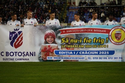 FC Botoşani a strâns o sumă considerabilă pentru o campanie umanitară