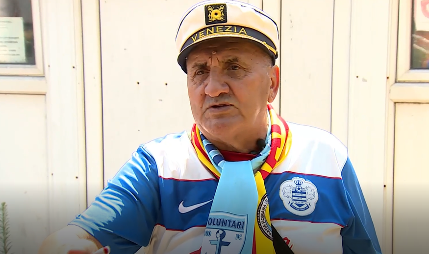 VIDEO EXCLUSIV | Nea Gică, cel mai simpatic lider de galerie, a revenit în Superliga. ”Poate să fie căldură de 50 de grade”