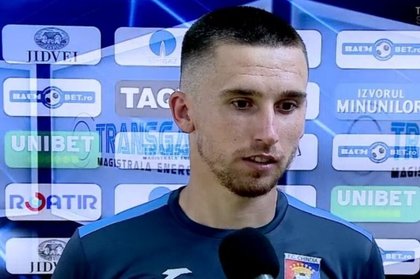 Bic, după golul care îi betonează rămânerea în Casa Liga 1 Chindiei. ”La meciurile astea cred că se echilibrează valorile dar cred că astăzi s-a văzut puţin diferenţa”