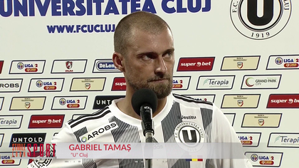 VIDEO | Tamaş i-a impresionat pe oficialii lui U Cluj: "E un exemplu pentru echipă!" Cât va lipsi fundaşul de pe teren