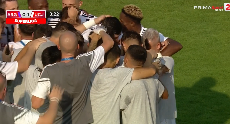 VIDEO ǀ Start spectaculos de etapă. ”U” Cluj a deschis scorul cu FC Argeş, după doar 4 minute!