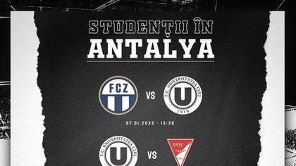 Universitatea Cluj va efectua un stagiu de pregătire în Antalya şi va disputa trei meciuri amicale
