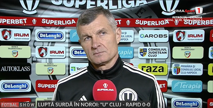 VIDEO ǀ Ioan Ovidiu Sabău, reacţie de bun-simţ după ce Universităţii Cluj i-a fost refuzat un penalty cu Rapid