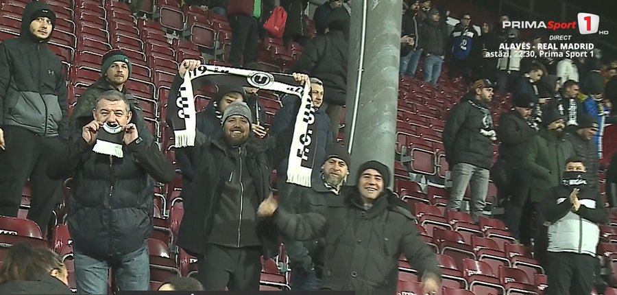 VIDEO | ”U” a câştigat războiul psihologic cu marea rivală. E plin de fani ai ”şepcilor roşii” în toate sectoarele arenei din Gruia