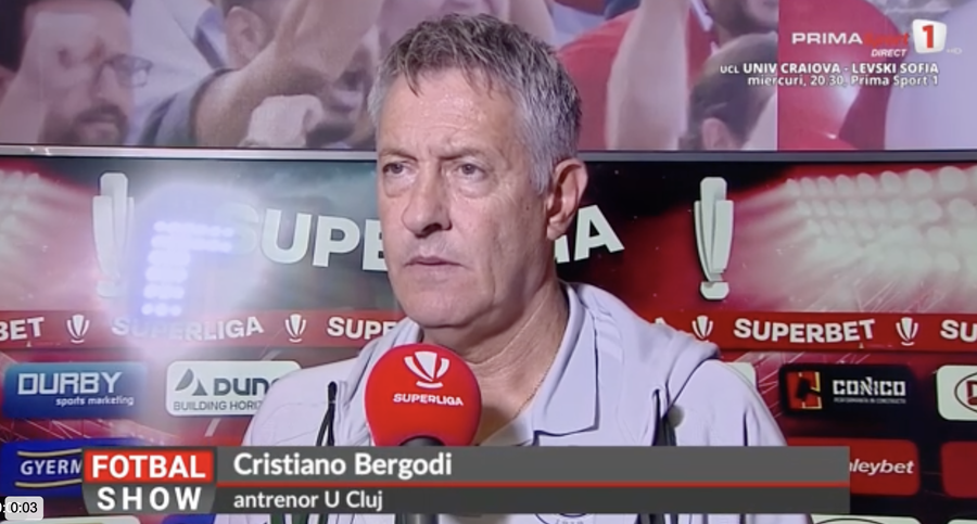 Cristiano Bergodi, sincer după înfrângerea cu Sepsi: ”Am meritat să pierdem” | VIDEO