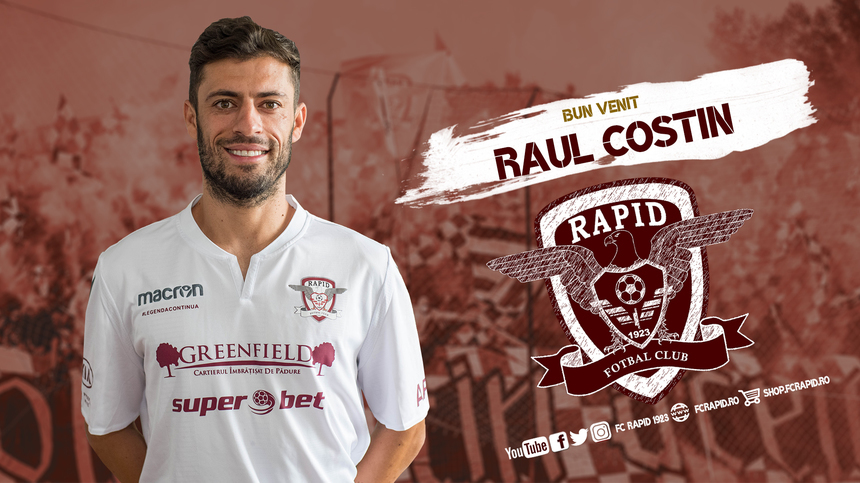 Raul Costin a revenit la Rapid: "Sper ca la finalul sezonului să reuşim promovarea şi să facem fericiţi zeci de mii de suporteri"