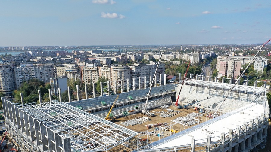 FOTO VIDEO | Veşti bune pentru fanii Rapidului! Cum evoluează lucrările la arena din Giuleşti