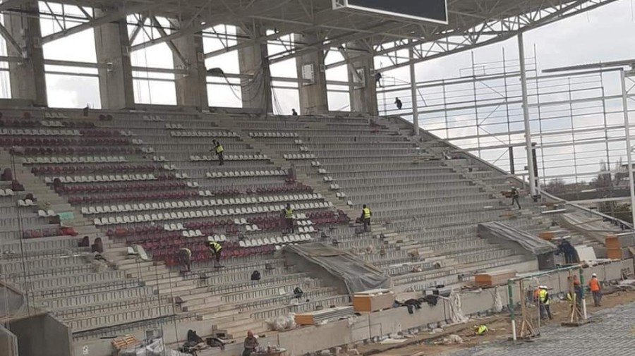 FOTO | A început montarea scaunelor la stadionul Rapid! Noua arenă trebuia să fie gata în această lună