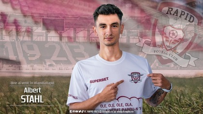 ”Sunt nerăbdător să joc în faţa suporterilor, să demonstrez ce pot”. Albert Stahl vrea să impresioneze în tricoul Rapidului