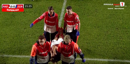 VIDEO | Pierdere pentru Rapid! Papeau, OUT o perioadă îndelungată după accidentarea din meciul cu FC Botoşani