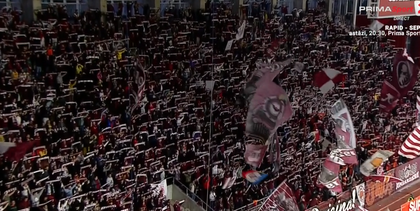 VIDEO | Fanii Rapidului şi-au iertat favoriţii pentru eşecul la scor cu Farul. Au umplut tribunele la meciul cu Sepsi