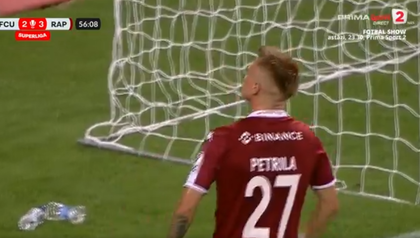 VIDEO | Petrila, primul gol la Rapid! A reluat în forţa din interiorul careului