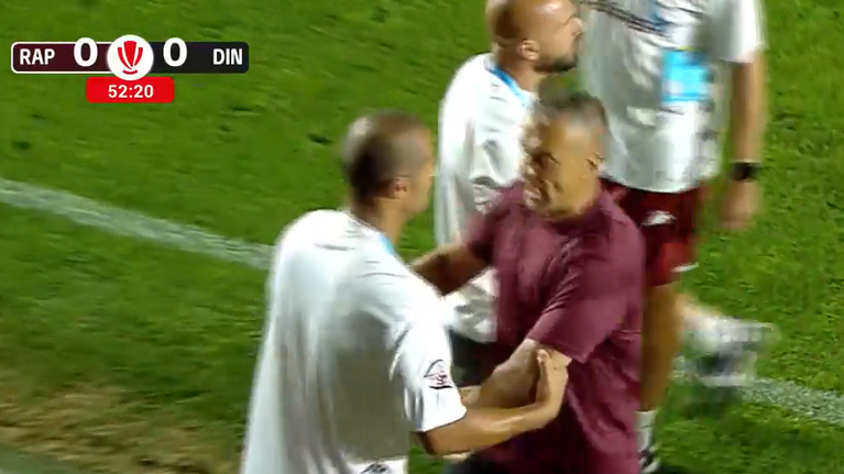 VIDEO | Daniel Pancu a avut o criză de nervi şi a fost eliminat cu Dinamo!