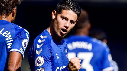 James Rodriguez, primul gol pentru Everton! "Caramelele" au făcut scor cu West Brom şi sunt pe primul loc în Premier League
