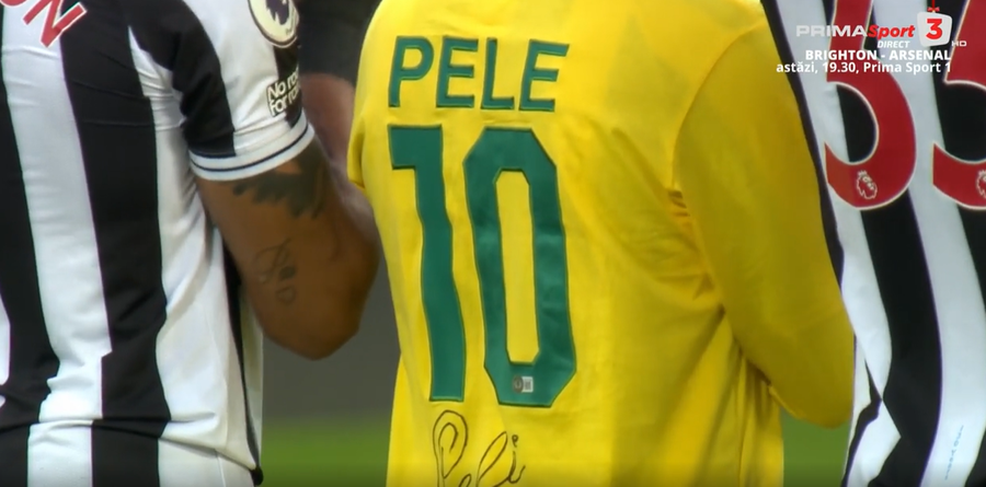VIDEO | Moment special în memoria "Regelui": Bruno Guimaraes, tribut emoţionant pentru Pele, înainte de Newcastle - Leeds
