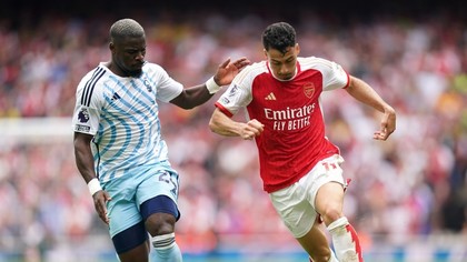 VIDEO | Arsenal - Nottingham 2-1. ”Tunarii” s-au impus cu ceva emoţii, dar reuşitele superbe a lui Nketiah şi Saka au făcut diferenţa