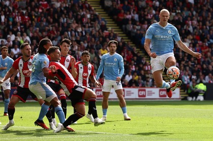 VIDEO | Sheffield United - Manchester City 2-1. ”Cetăţenii” au obţinut cu emoţii victoria şi au maximum de puncte după primele trei etape din Premier League 